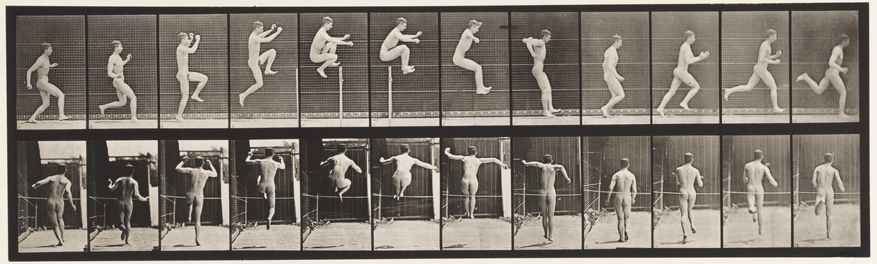 Tavola 154. Saltare; correre dritto, salto in alto da Eadweard Muybridge