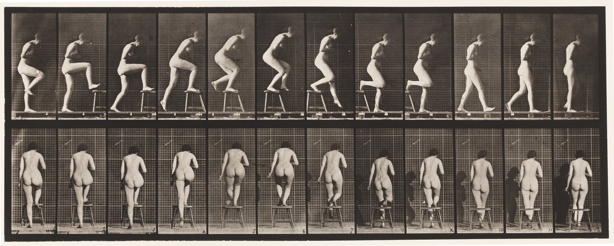 Tavola 180. Salire e scendere da una sedia da Eadweard Muybridge