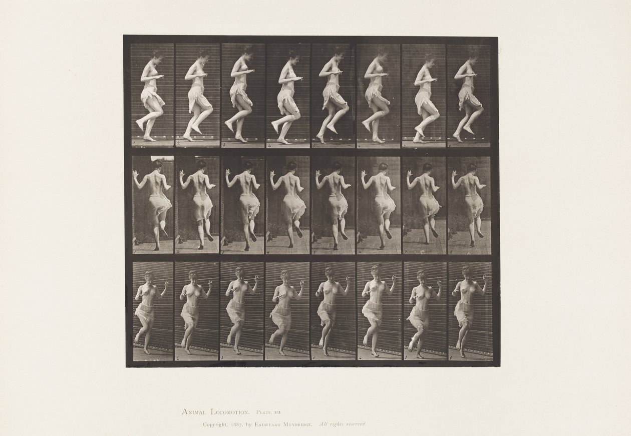 Tavola 185. Saltare sul piede sinistro, 1885 da Eadweard Muybridge