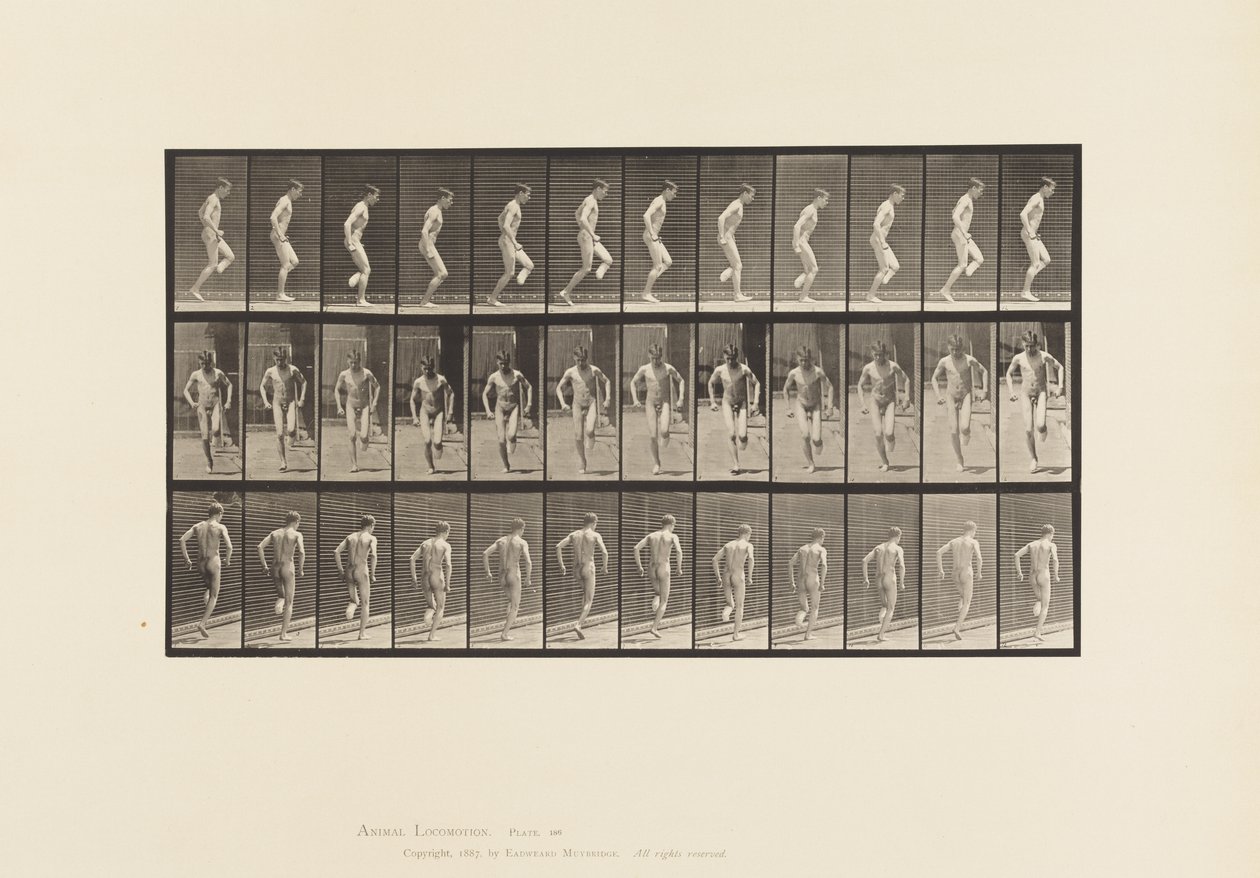 Saltare sul piede destro da Eadweard Muybridge