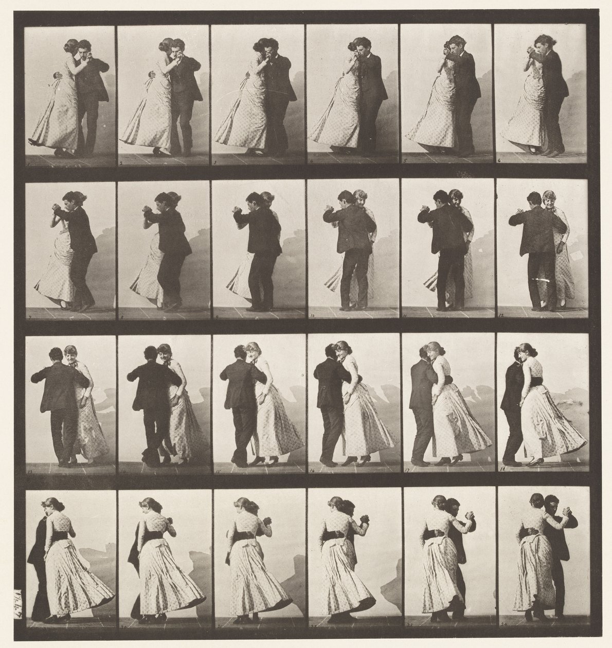 Ballare il valzer, due modelli da Eadweard Muybridge