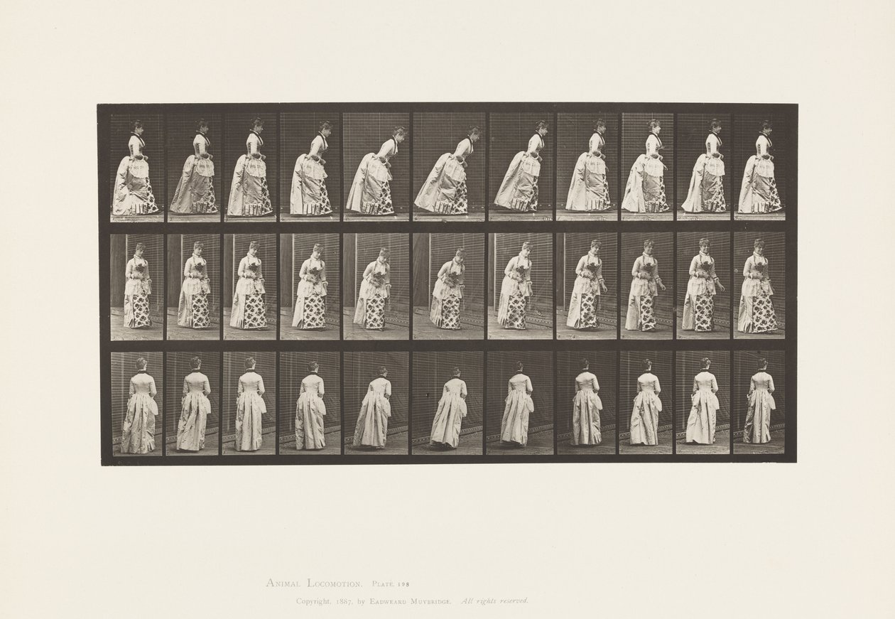 Fare la Riverenza, 1885 da Eadweard Muybridge