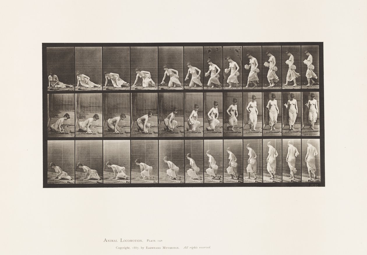 Sedersi a terra da Eadweard Muybridge
