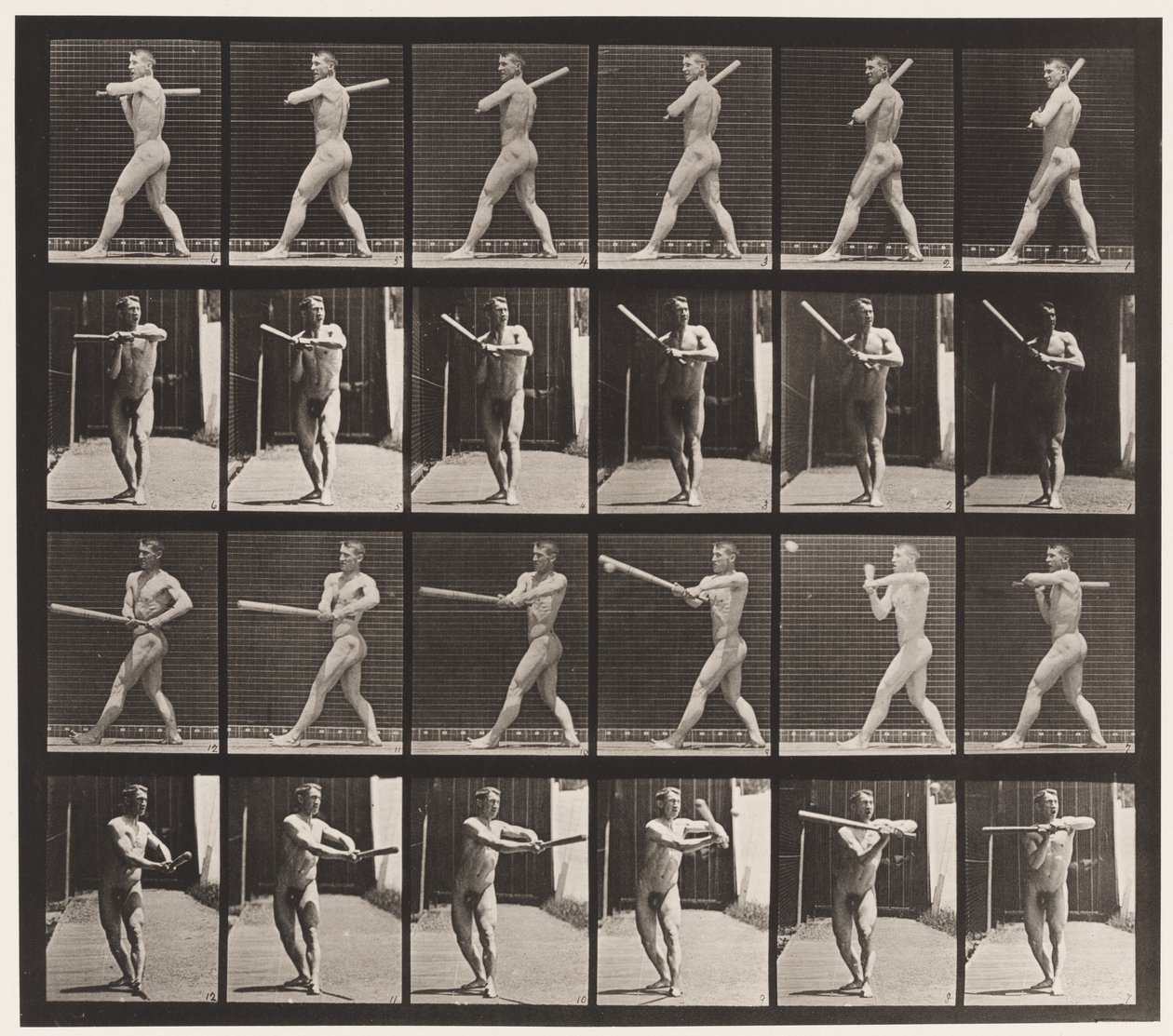 Tavola 274. Baseball; battuta da Eadweard Muybridge