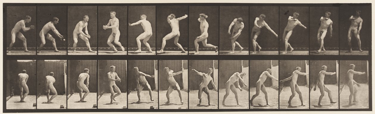 Baseball; cattura e lancio da Eadweard Muybridge