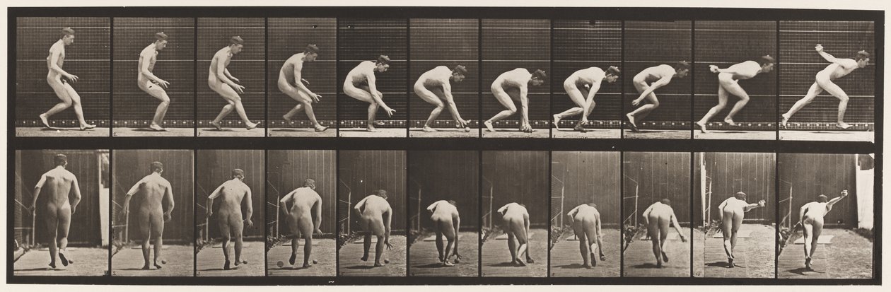 Tavola 287. Baseball; correre e raccogliere la palla da Eadweard Muybridge