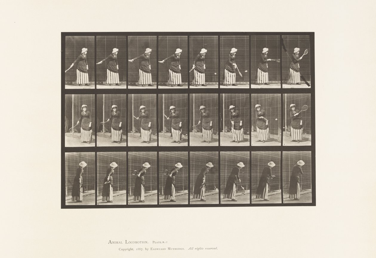 Tavola 297. Tennis su prato da Eadweard Muybridge