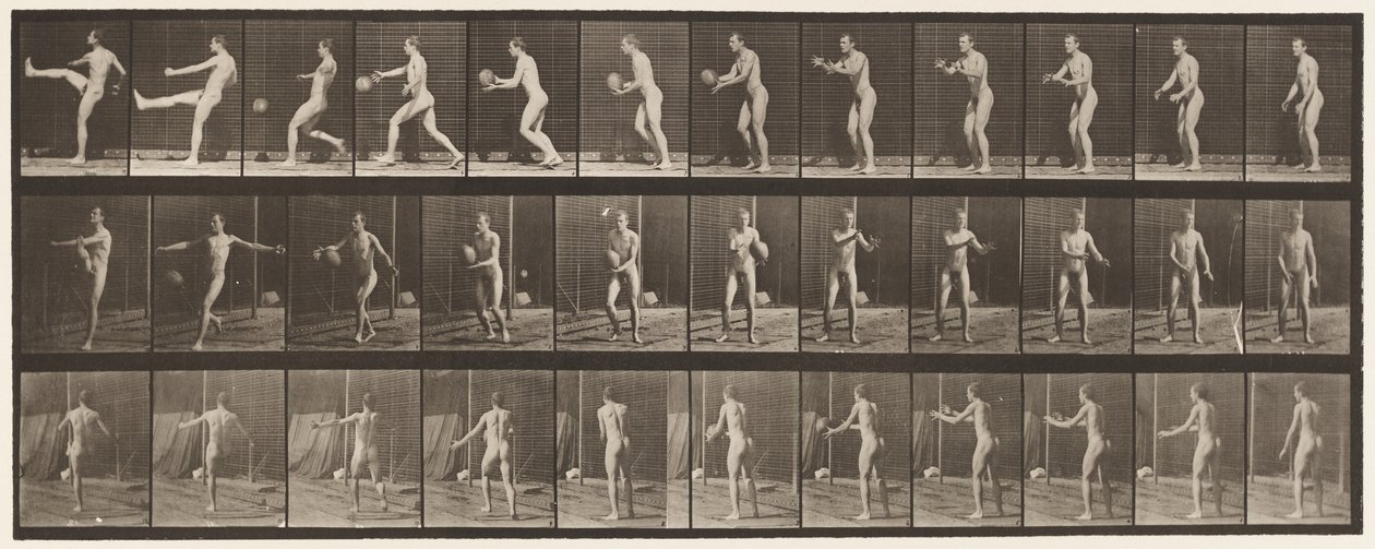 Tavola 301. Calcio; Punt, 1885 da Eadweard Muybridge
