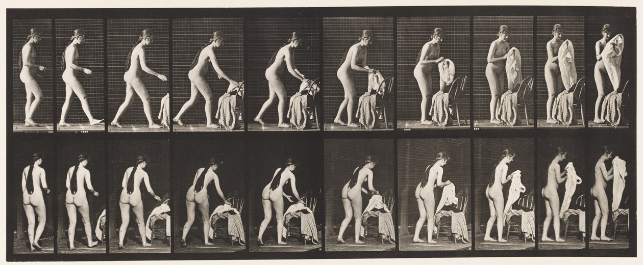 Tavola 415. Toilette, prepararsi a vestirsi da Eadweard Muybridge