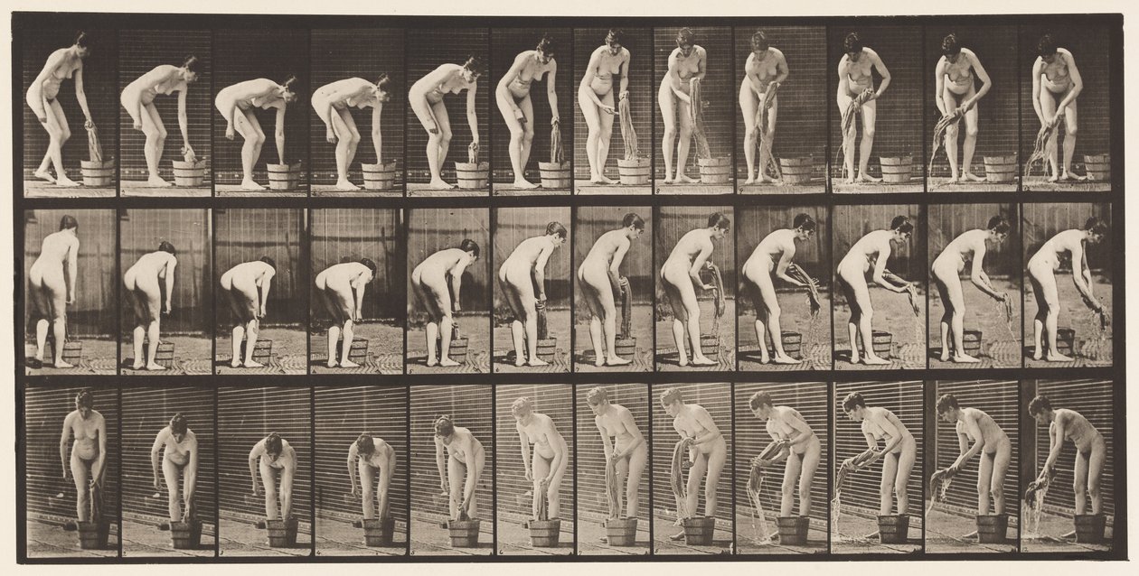 Strizzare i vestiti (tavola 433) da Eadweard Muybridge
