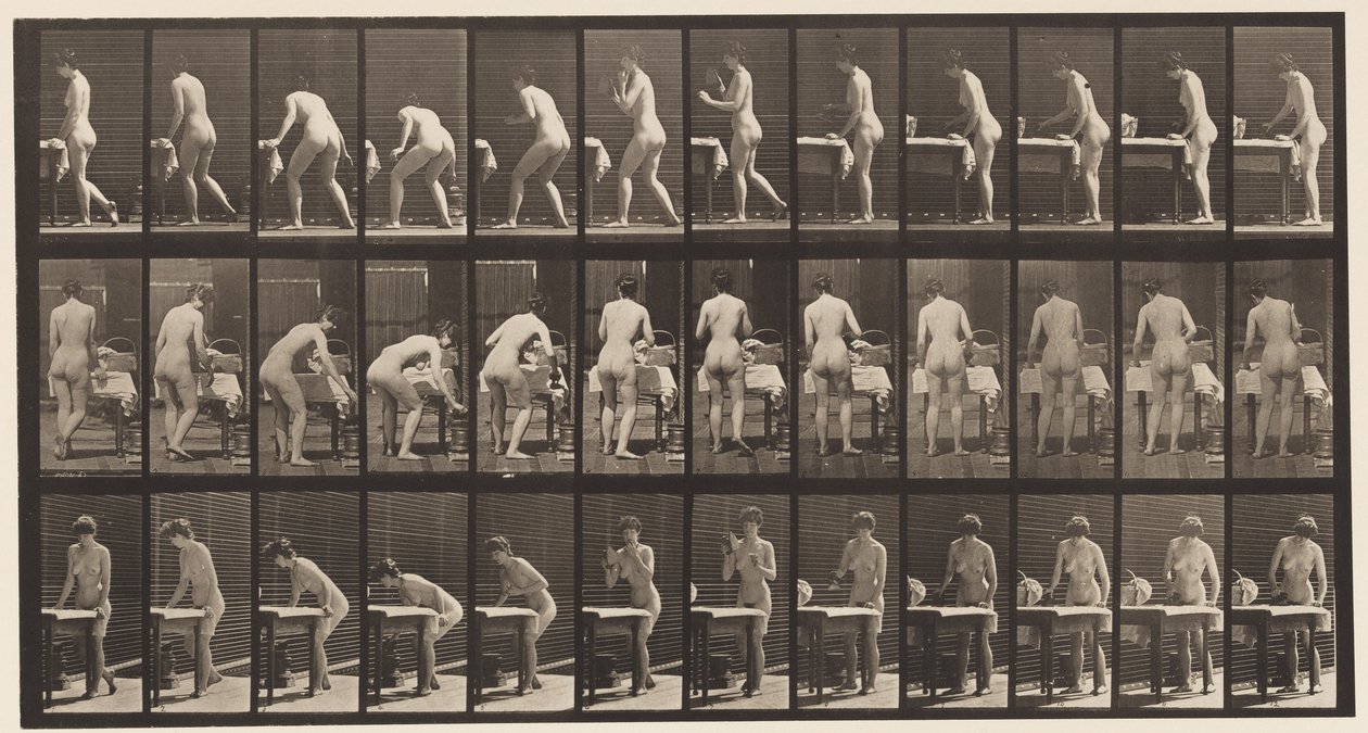 Stirare i vestiti (tavola 435) da Eadweard Muybridge