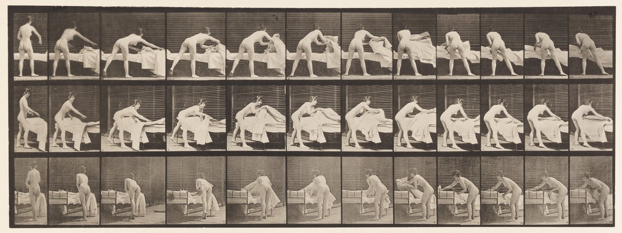 Piatto 436. Rifacendo un letto da Eadweard Muybridge