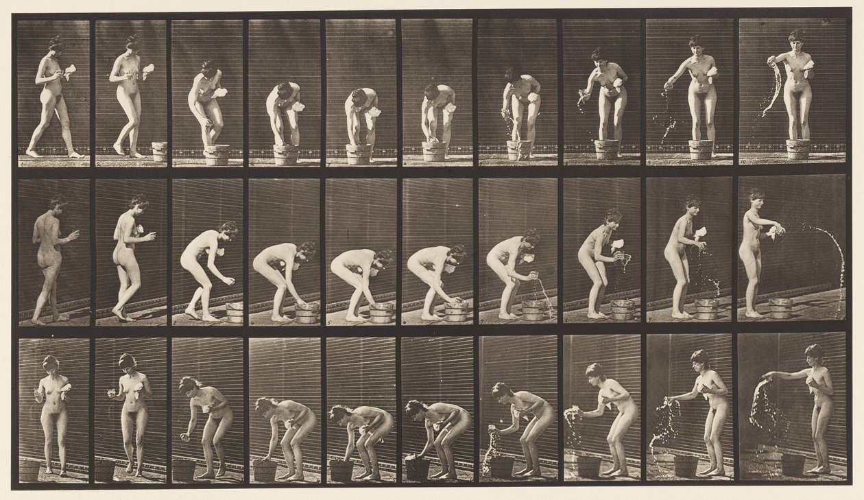 Piatto 440. Piegandosi e sciacquando un bicchiere da Eadweard Muybridge