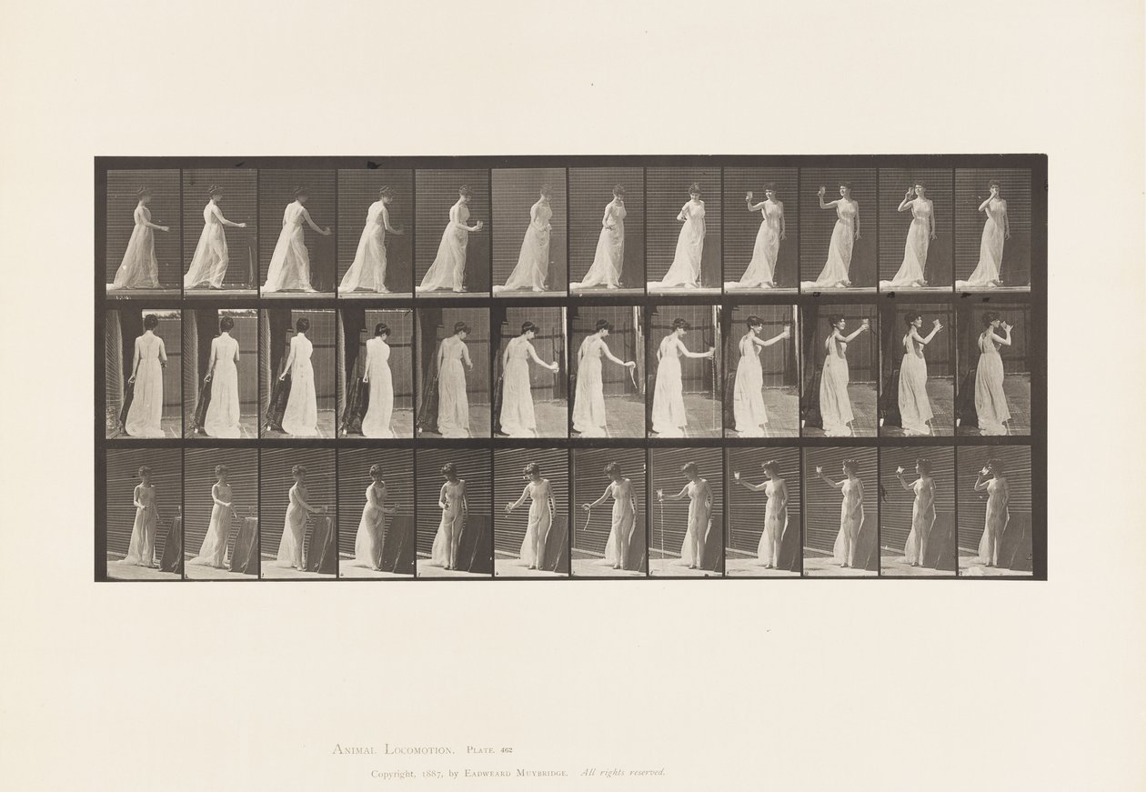 Tavola 462. Versare una libazione a terra, bere da un calice, 1885 da Eadweard Muybridge