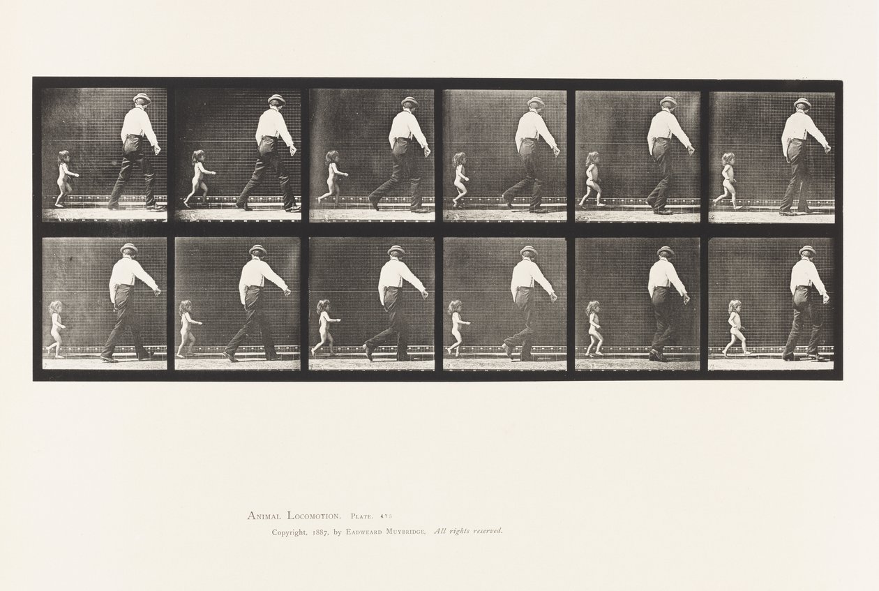 Tavola 470. Bambino 20N, Correndo dietro a un Uomo da Eadweard Muybridge