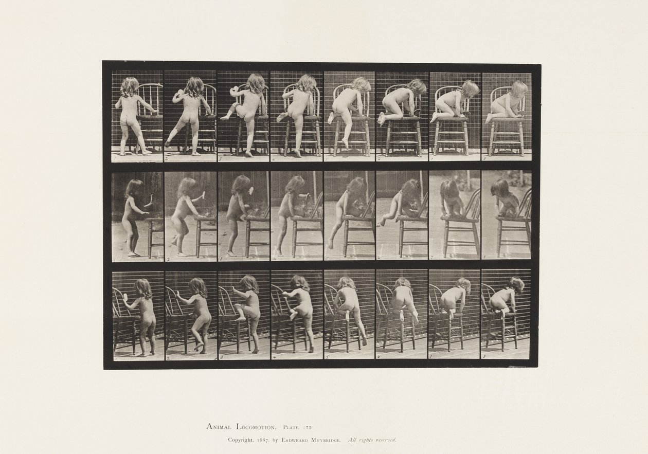 Tavola 475. Bambino, salire su una sedia da Eadweard Muybridge