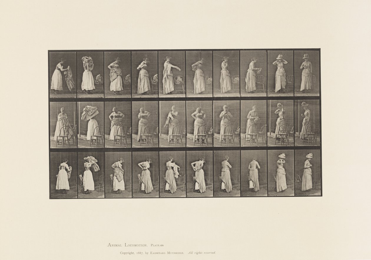 Tavola 495. Fasi varie della toilette da Eadweard Muybridge