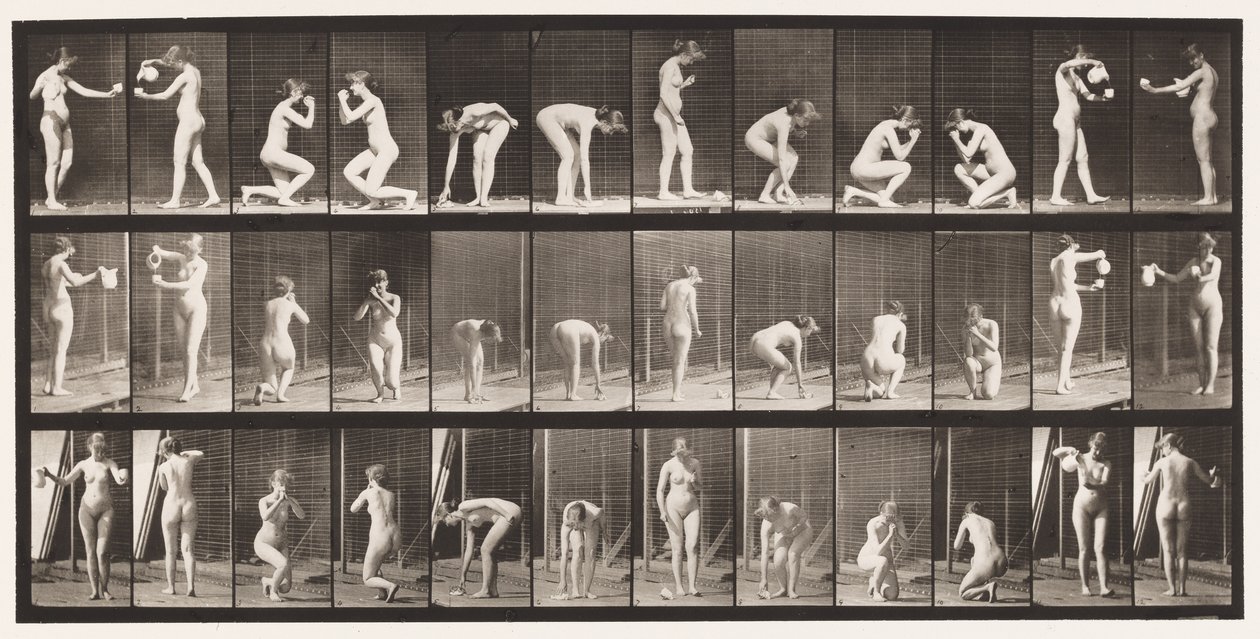 Tavola 501. Varie, chinarsi, inginocchiarsi, ecc. da Eadweard Muybridge