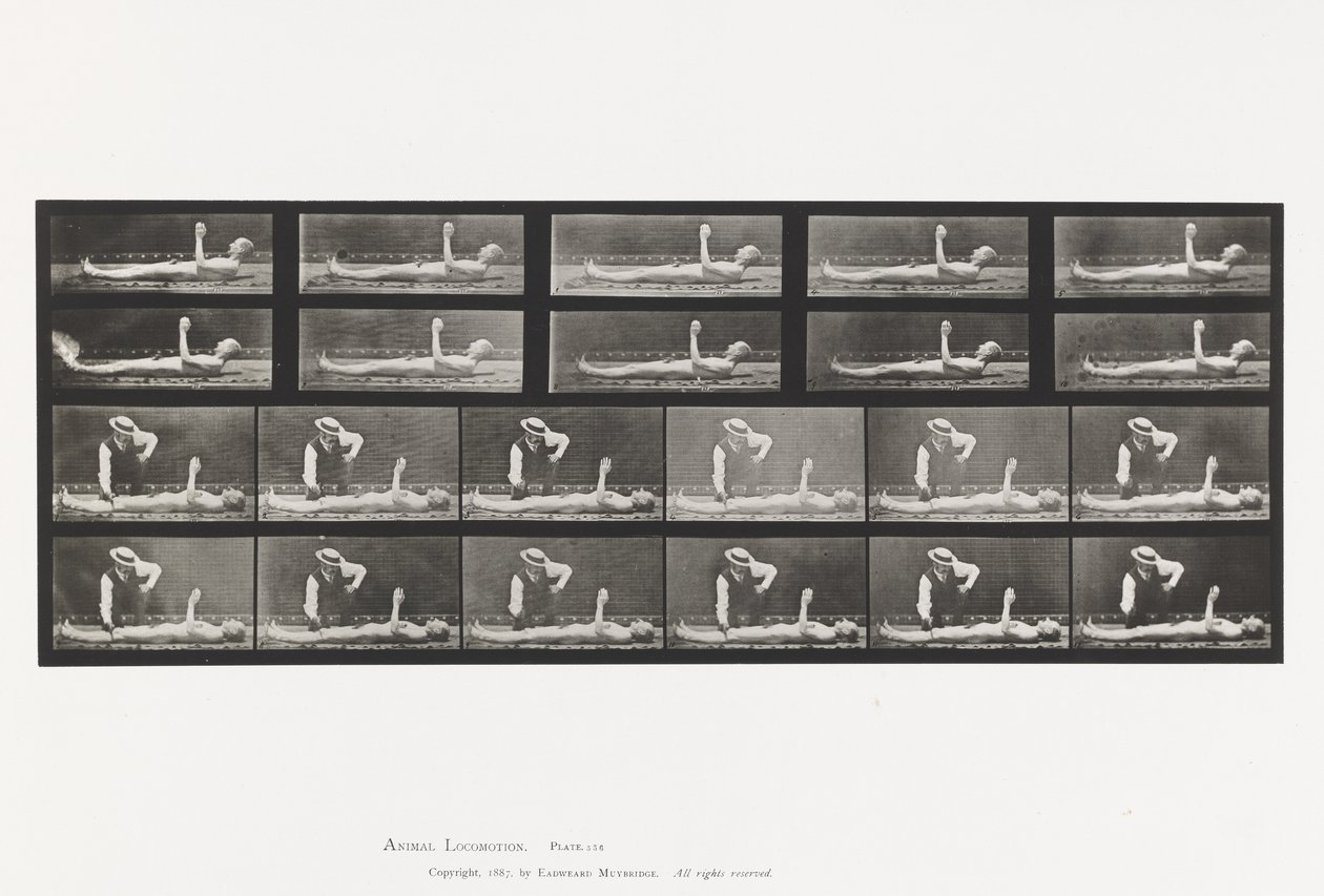 Tavola 556. Corea Locale; A, B, Mentre si è sdraiati da Eadweard Muybridge
