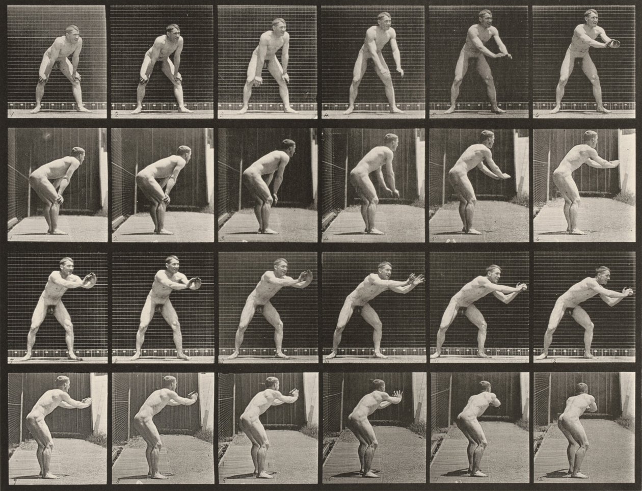 Tavola numero 280. Baseball, presa da Eadweard Muybridge