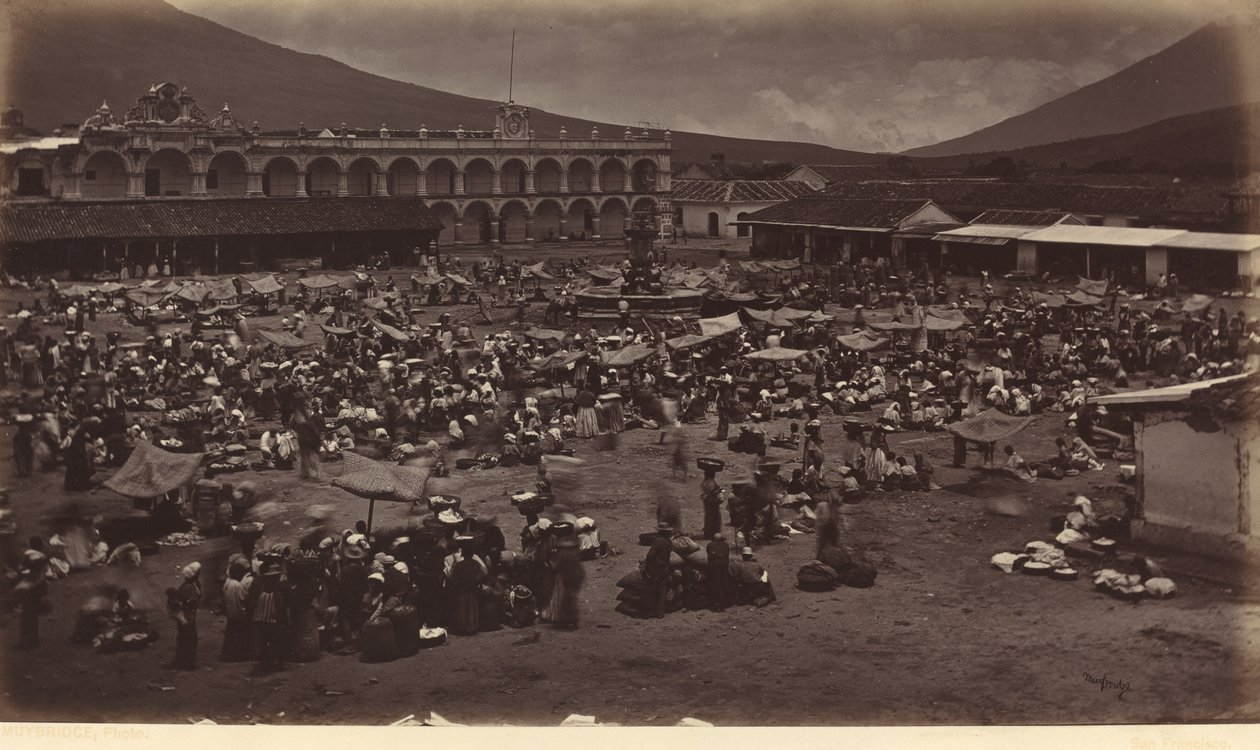 Piazza e Palazzo del Viceré - Antigua de Guatemala da Eadweard Muybridge