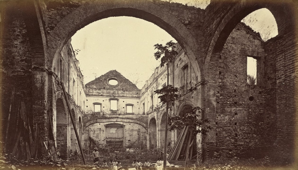 Rovine della chiesa di Santo Domingo, Panama da Eadweard Muybridge