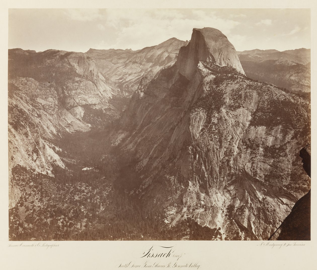 Tissack, South Dome da Glacier Point, Yosemite Valley #73, c.1872 da Eadweard Muybridge