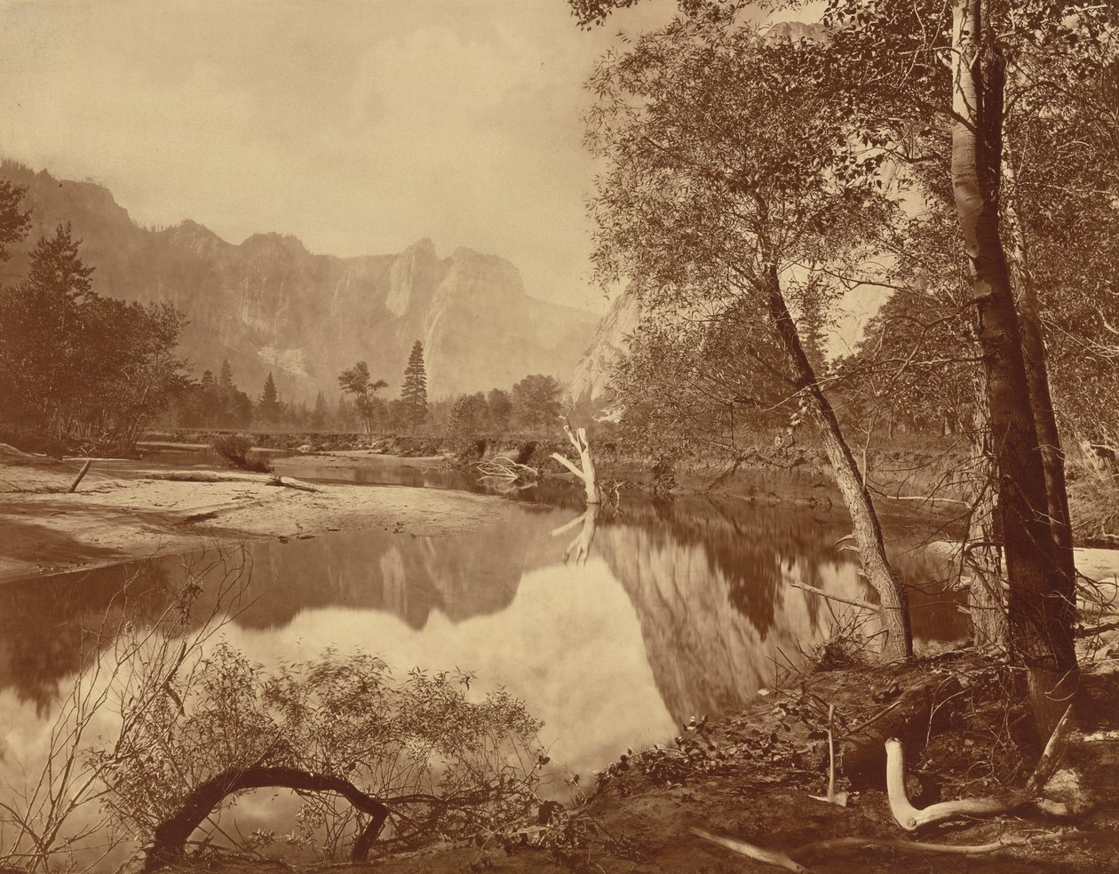 Valle dello Yosemite da Mosquito Camp, n. 22, 1872 (foto) da Eadweard Muybridge