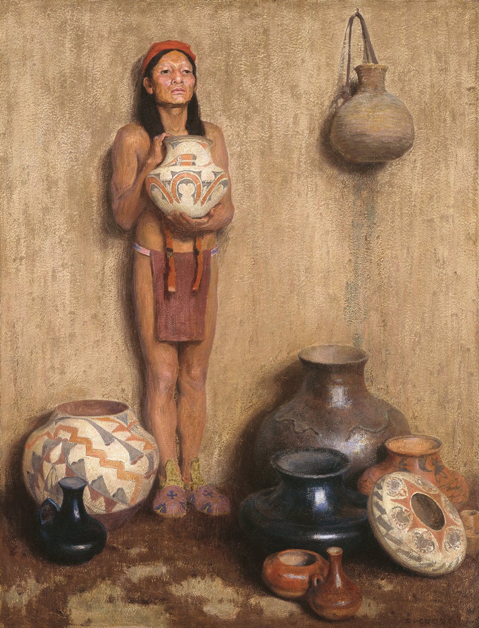 Venditore di ceramiche da Eanger Irving Couse