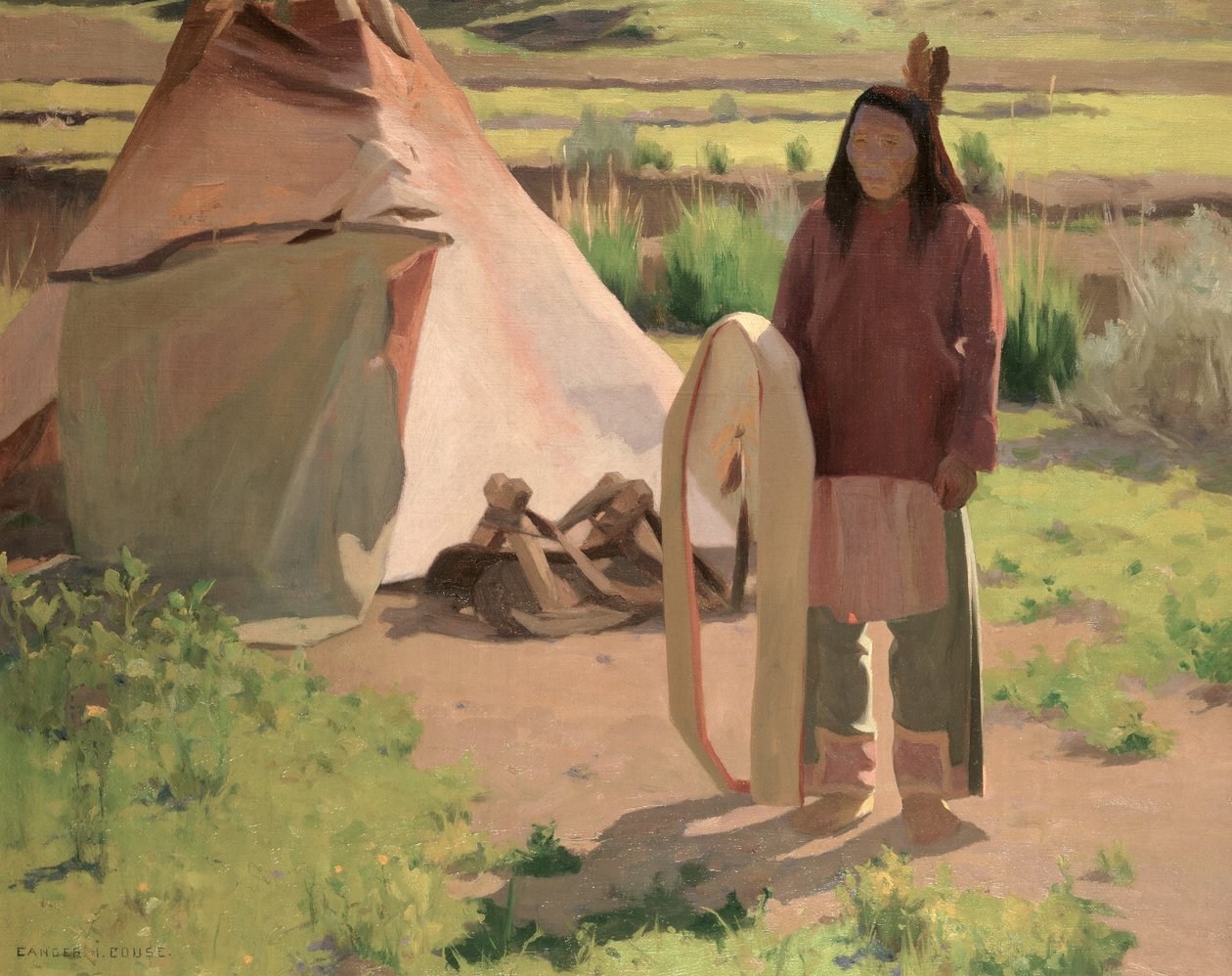 Guerriero Klikitat, c.1898 da Eanger Irving Couse