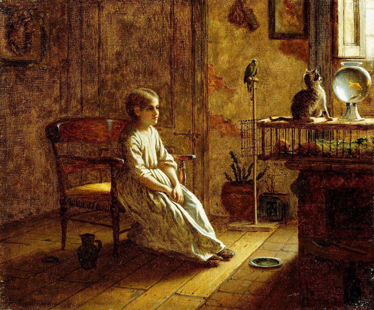 Il serraglio di un bambino da Eastman Johnson