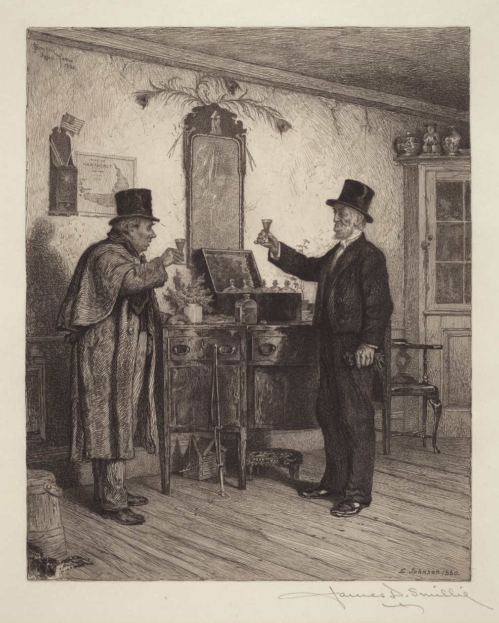 Un bicchiere con il proprietario terriero da Eastman Johnson