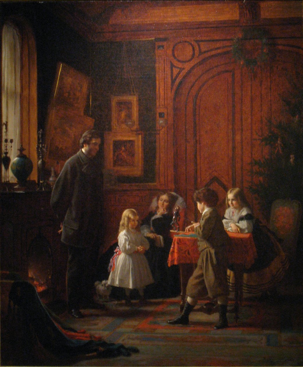 Natale, la famiglia Blodgett da Eastman Johnson