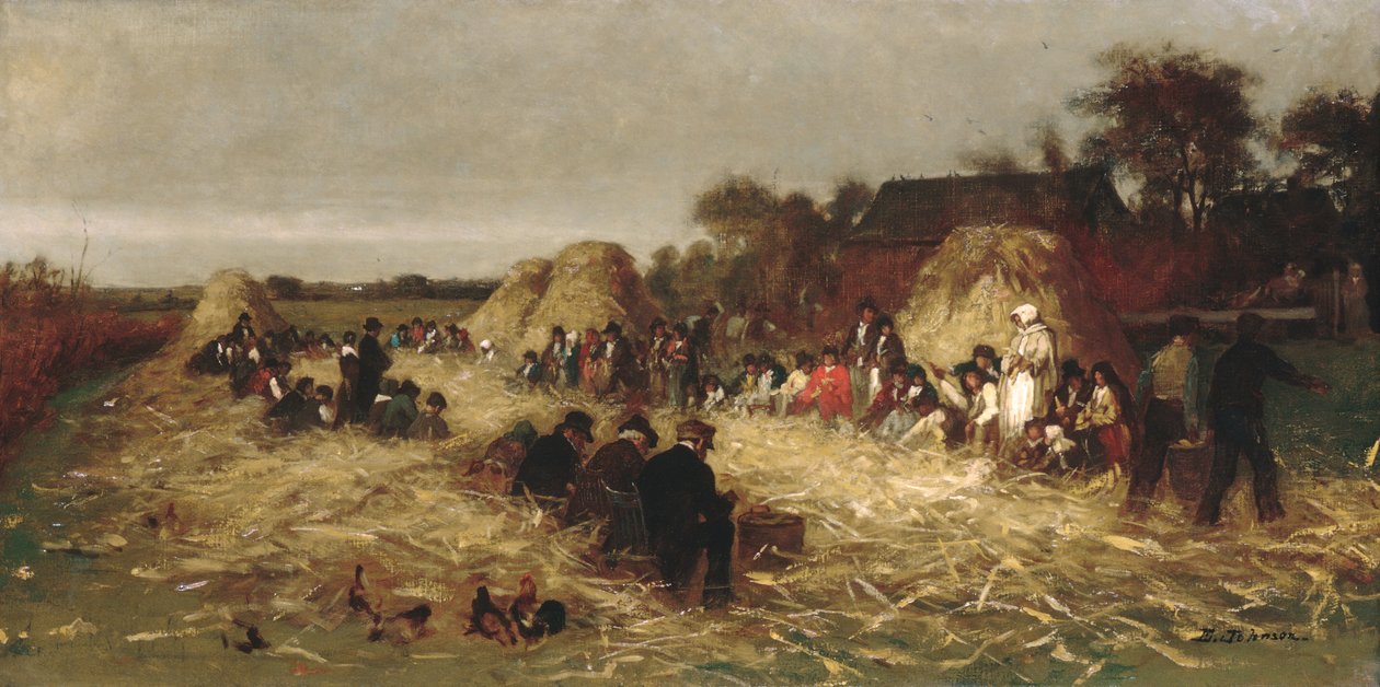 Sgranatura del mais a Nantucket, ca. 1875 da Eastman Johnson
