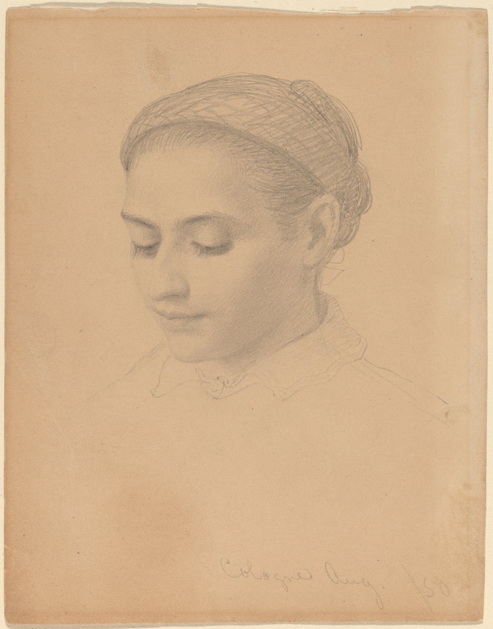 Testa di una giovane donna da Eastman Johnson