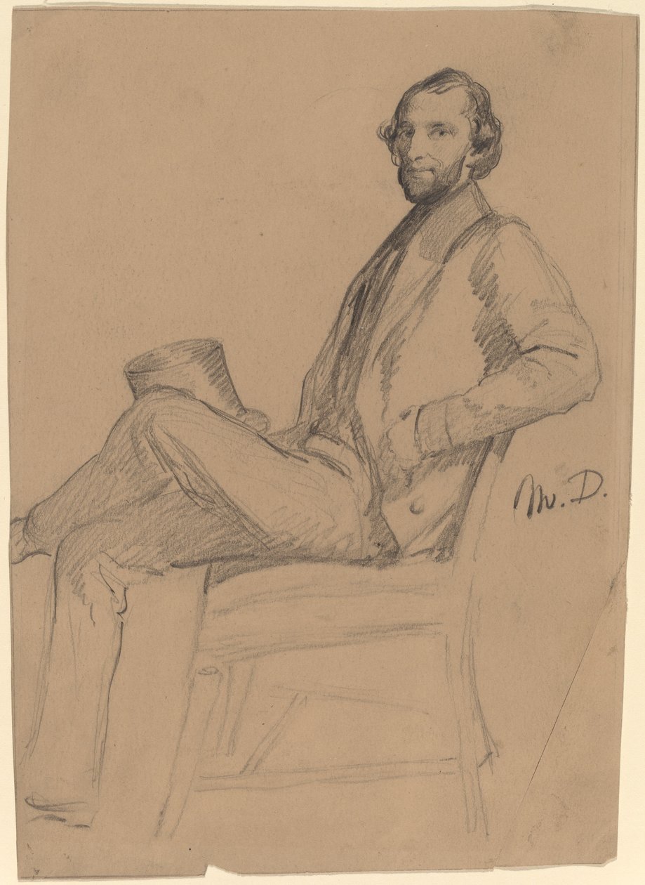 Studio seduto di M.D. da Eastman Johnson