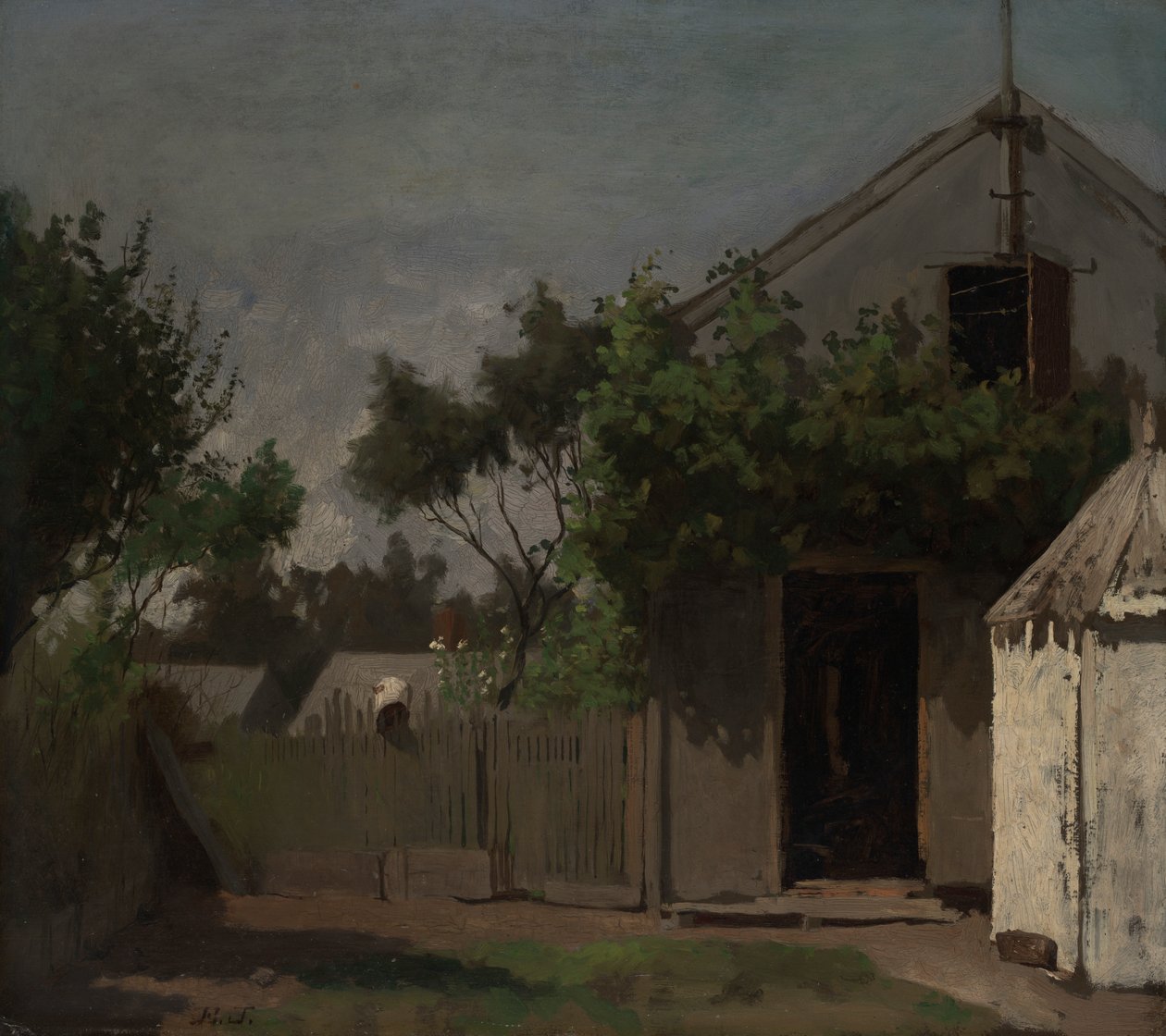 La recinzione posteriore da Eastman Johnson