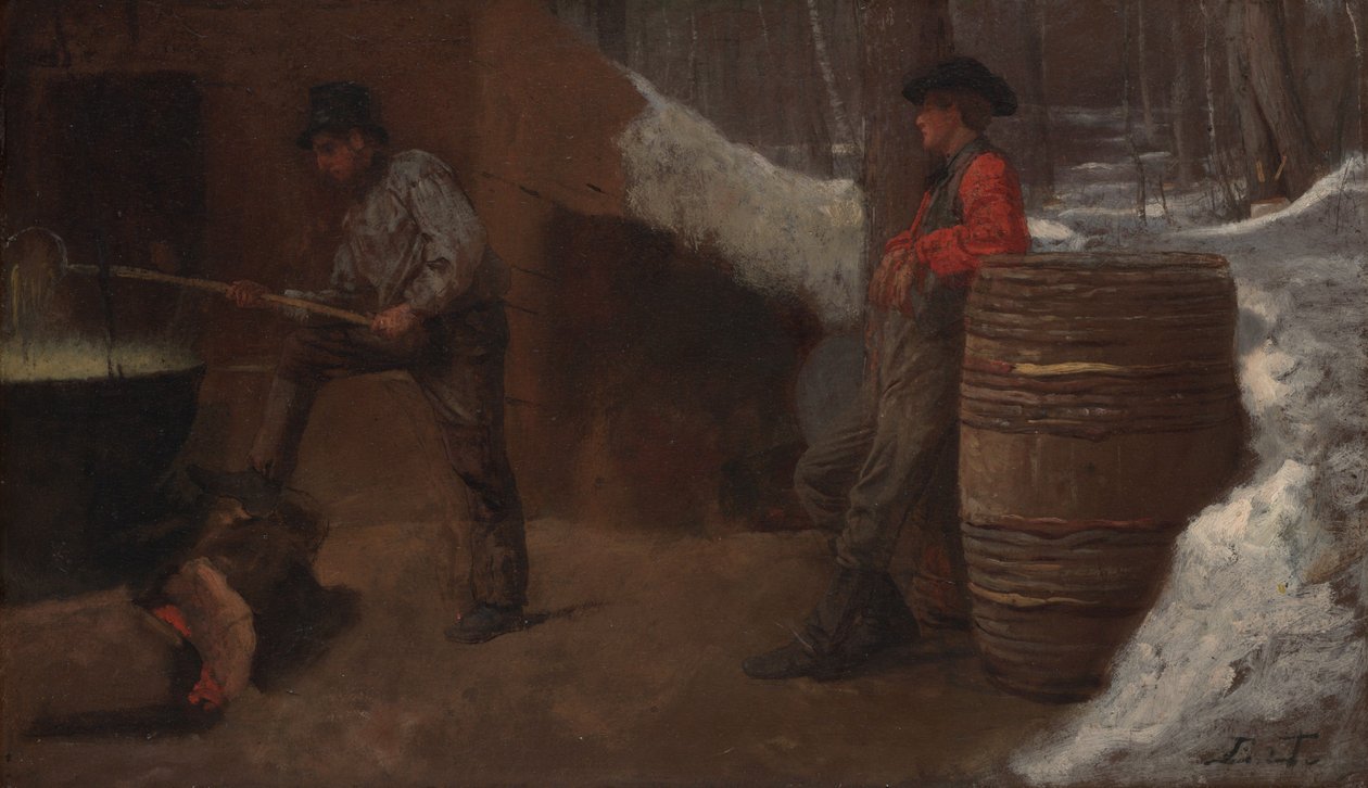 The Sugar Camp (noto anche come “Making Maple Sugar” o “Susan Ray’s Maple Sugaring Kitchen”) da Eastman Johnson
