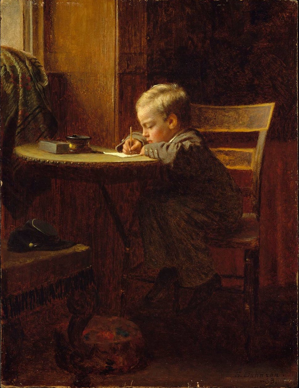 Scrivere al padre da Eastman Johnson