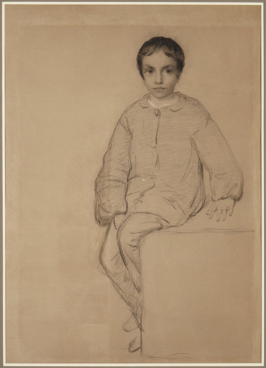 Ragazzino seduto da Eastman Johnson