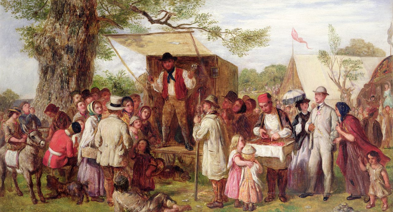 Venditore ambulante alla fiera di campagna da Ebenezer Newman Downard