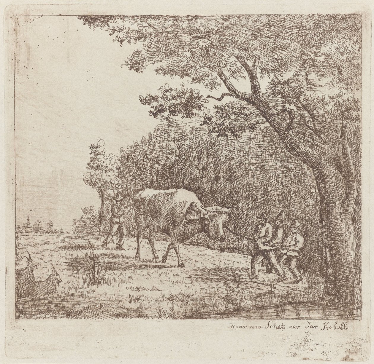 Quattro uomini e un toro da Eberhard Cornelis Rahms