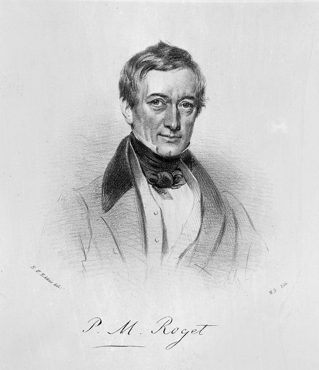 P.M. Roget, c.1835 (litografia) da Eden Upton (after) Eddis