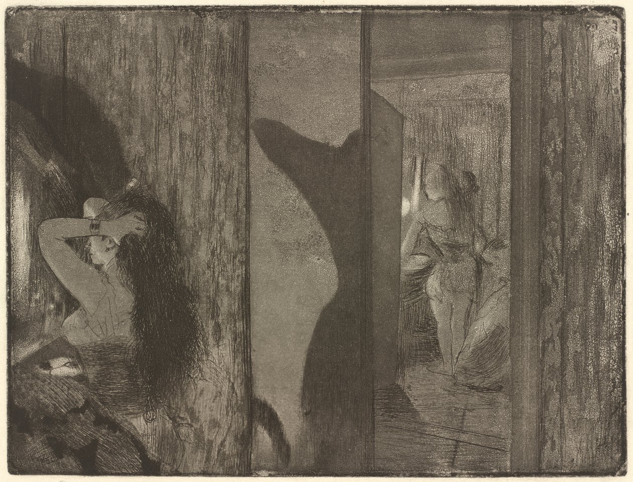 Attrici nei loro camerini da Edgar Degas