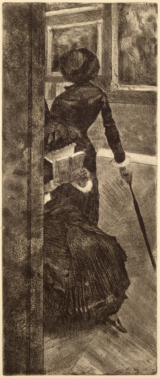 Al Louvre - La Pittrice (Mary Cassatt) (dettaglio) da Edgar Degas