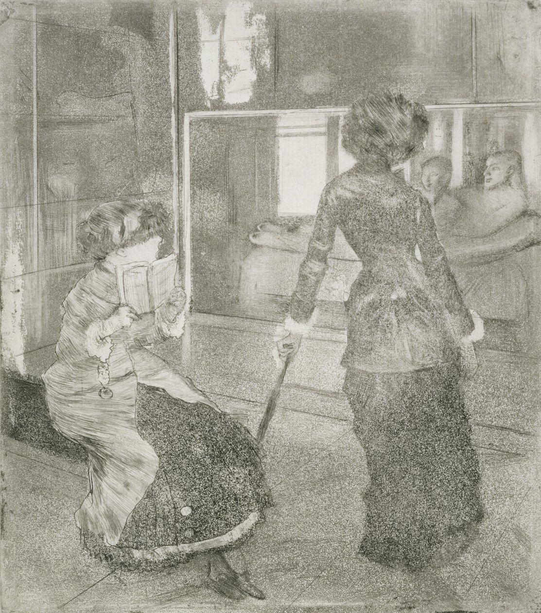 Al Louvre, Mary Cassatt nella Galleria Etrusca da Edgar Degas