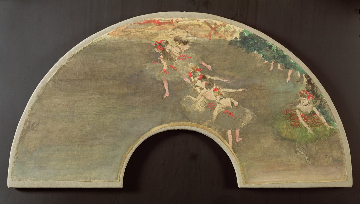 Ballerine, disegno per un ventaglio da Edgar Degas