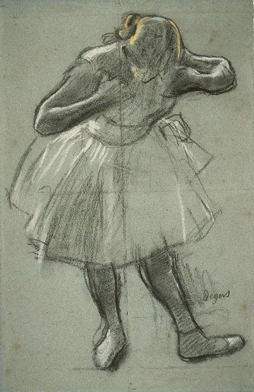 Ballerina che si piega in avanti da Edgar Degas