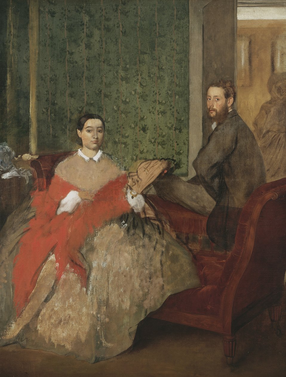 Edmondo e Thérèse Morbilli, c.1865 da Edgar Degas