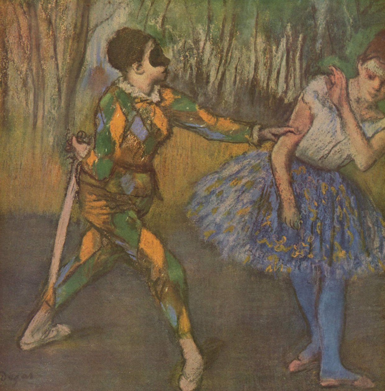 Arlecchino e Colombina da Edgar Degas